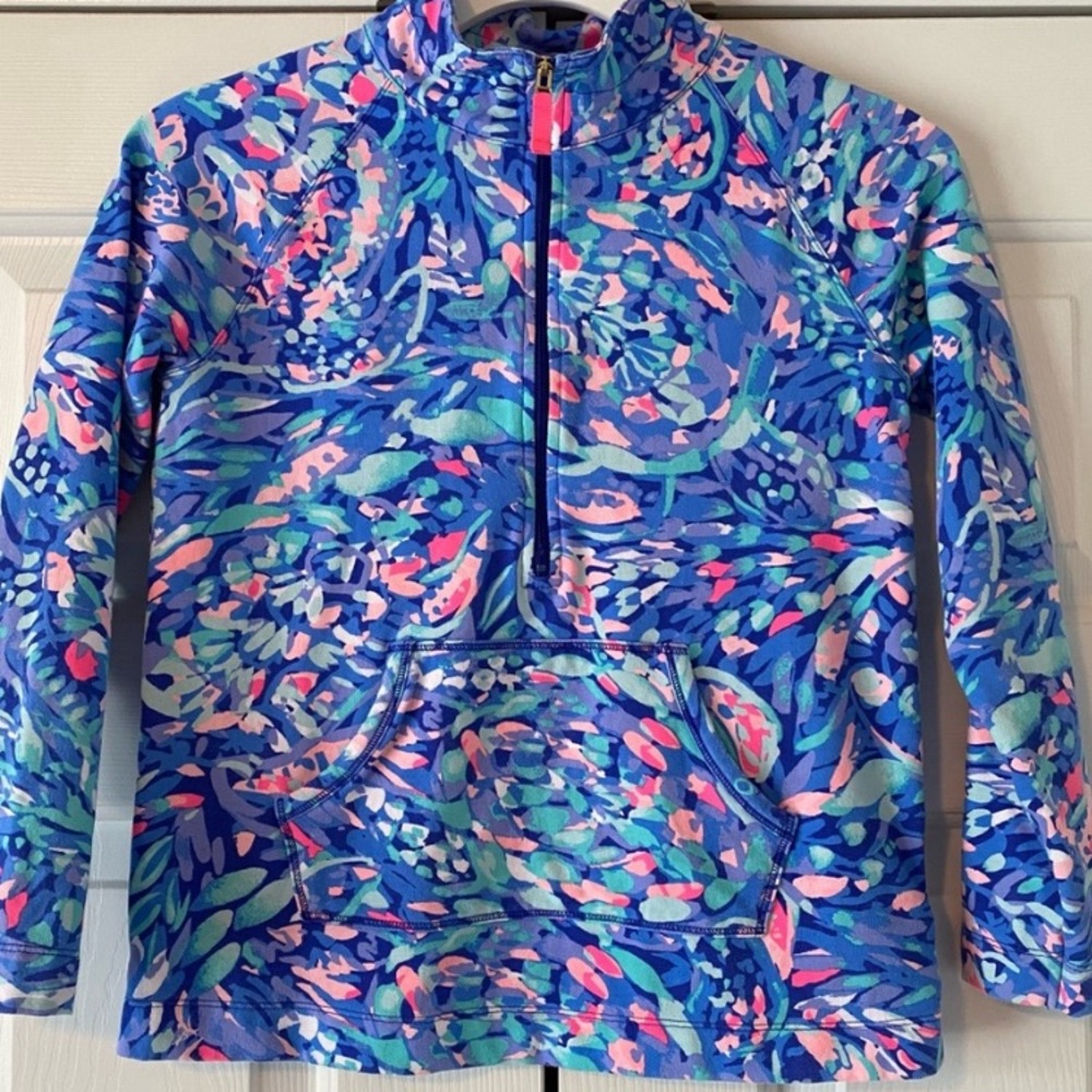 Lilly Pulitzer Little Skipper Popover in Party Wave, Girls XL